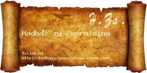 Hadházy Zseraldina névjegykártya